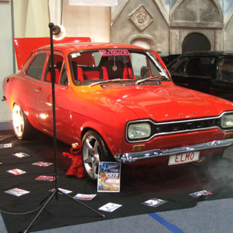 Red Ford Escort show car